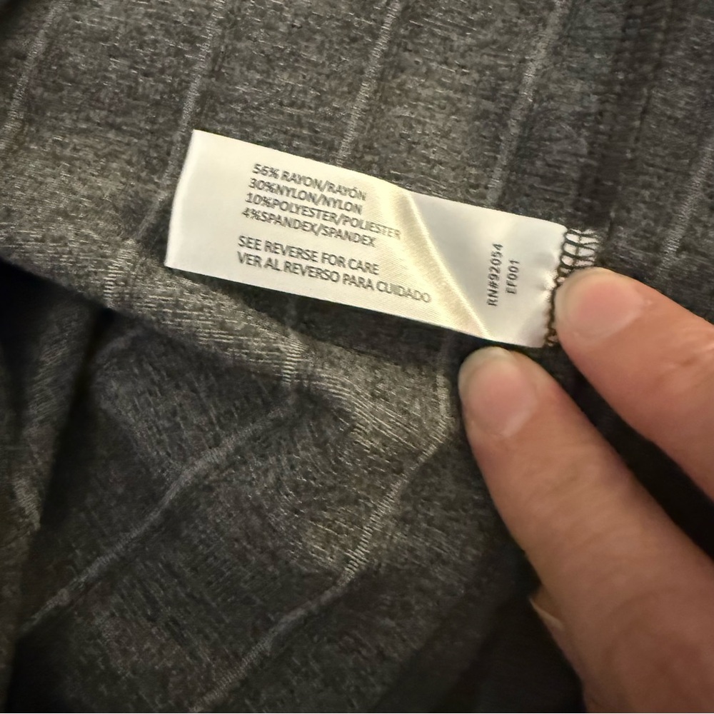 By Design Gray Pinstripe Pencil Skirt Size L Stretch Women - Picture 8 of 8